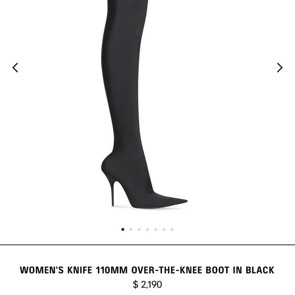 Balenciaga Women’s Knife 110mm Over the Knee Boot in Black